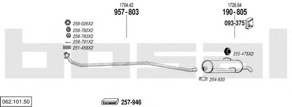 BOSAL 062.101.50 Exhaust System